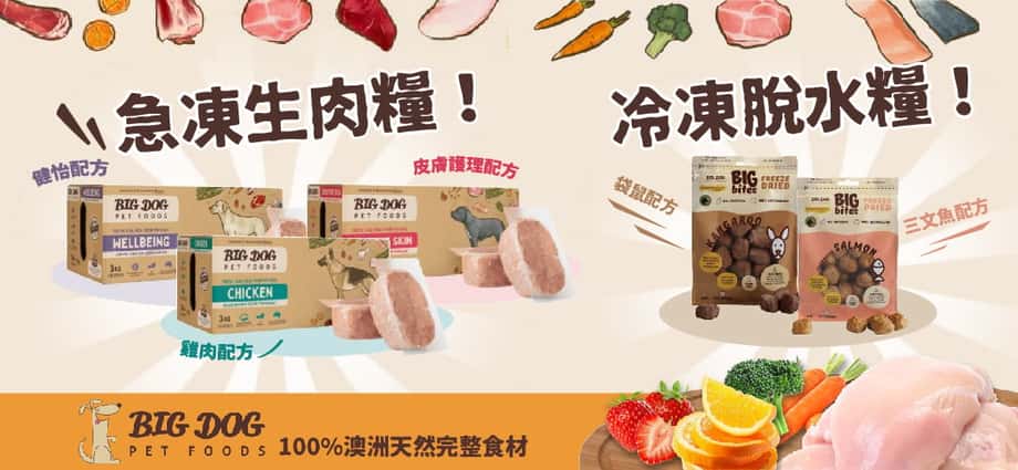 big dog - big dog raw food - big dog脫水糧 - big dog生肉糧 - big dog生肉糧好唔好 - big dog生肉糧份量 - big dog急凍生肉糧 - PetChill 寵物用品店